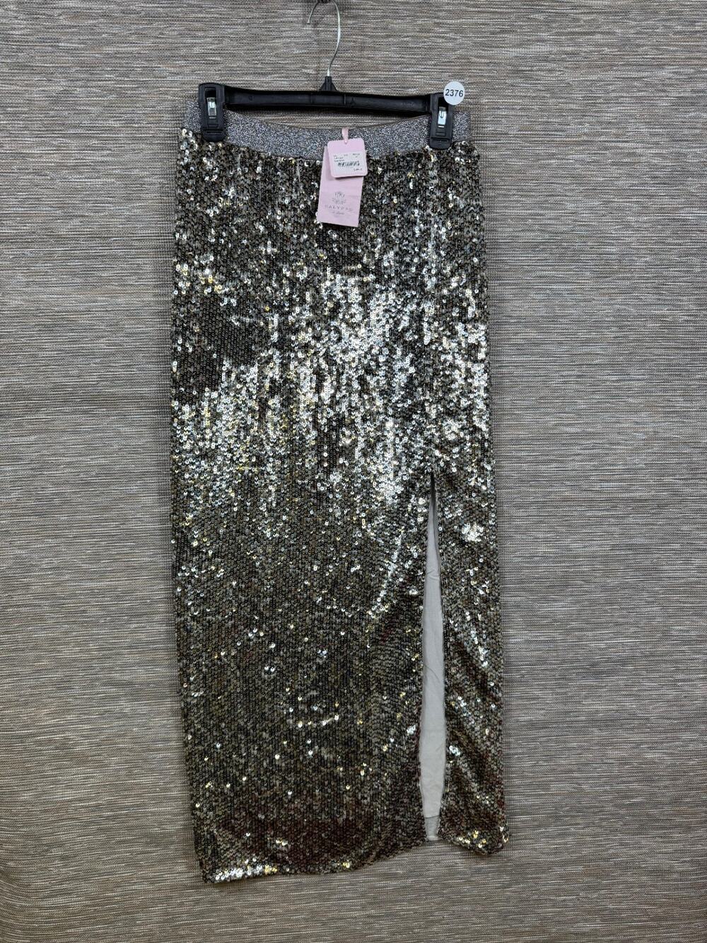 Calypso St. Barth Dani Skirt Womens XS Silver Gold Sequin Maxi Resort Glam NEW
